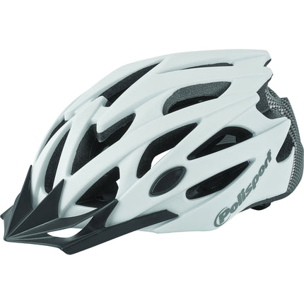 Polisport helm Twig mat wit /carbon M 55-58cm easy-lock
