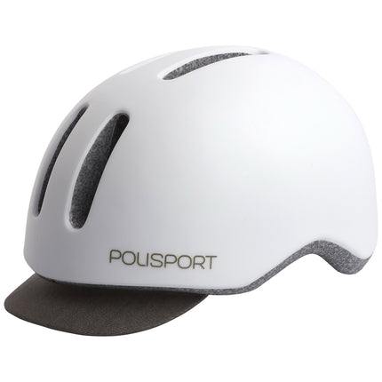 Polisport helm Commuter mat wit/grijs L 58-61cm