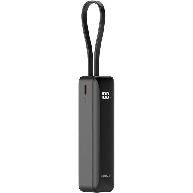 Rixus powerbank RXPB03B 5.000mAh Li-ion USB-C zwart