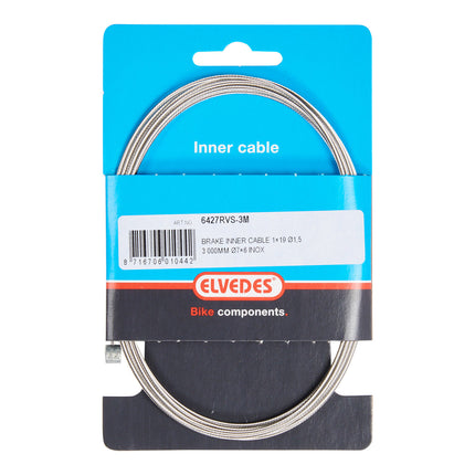 Elvedes rem binnenkabel 3000mm RVS T-nippel