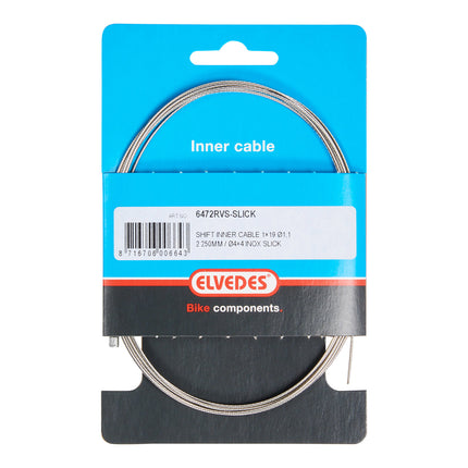 Elvedes câble de vitesse int. 2250mm Inox T-nipple 6472RVS-SLICK