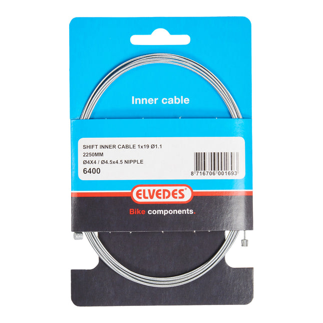 Elvedes schakel binnenkabel 2250mm verzinkt N+T nippel