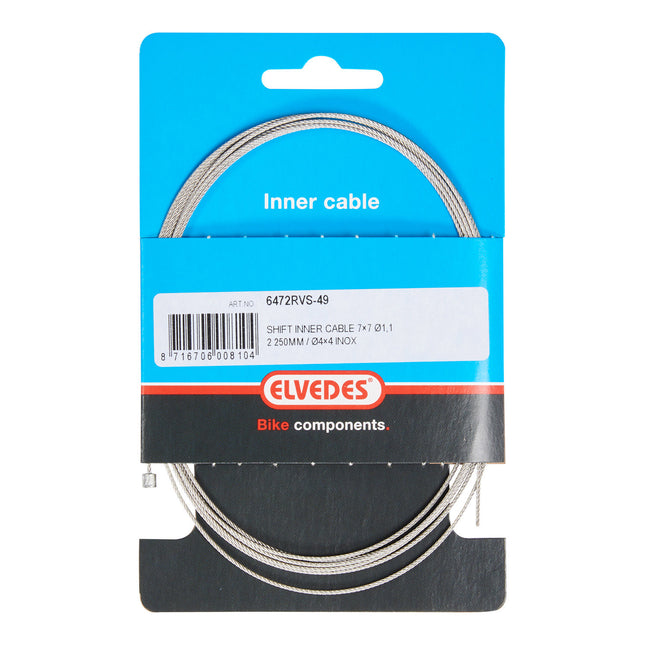 Elvedes schakel binnenk 2250mm RVS N-nippel 6472RVS-49