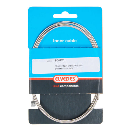 Elvedes rem binnenkabel 2000mm T-nippel RVS (10st)