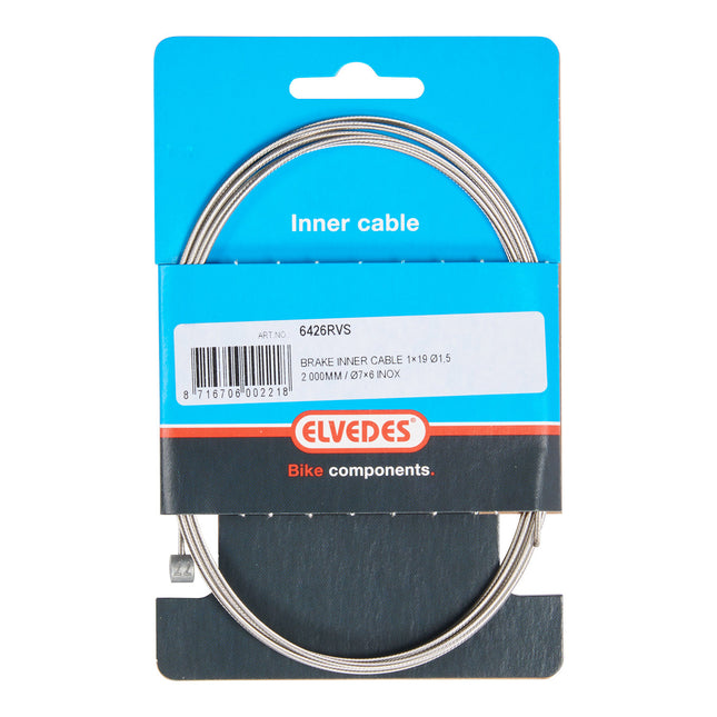 Elvedes rem binnenkabel 2000mm T-nippel RVS (per stuk)