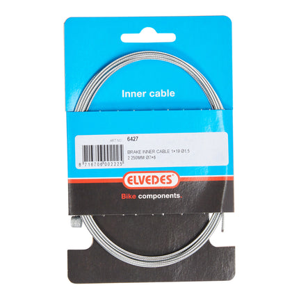 Elvedes rem binnenkabel 2250mm T-nippel verzinkt (per stuk)