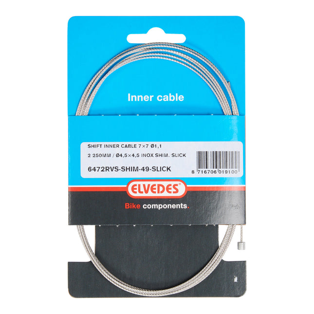 Elvedes schakel binnenk 2250mm RVS N-nip. 6472RVS-SHIM-49-SL