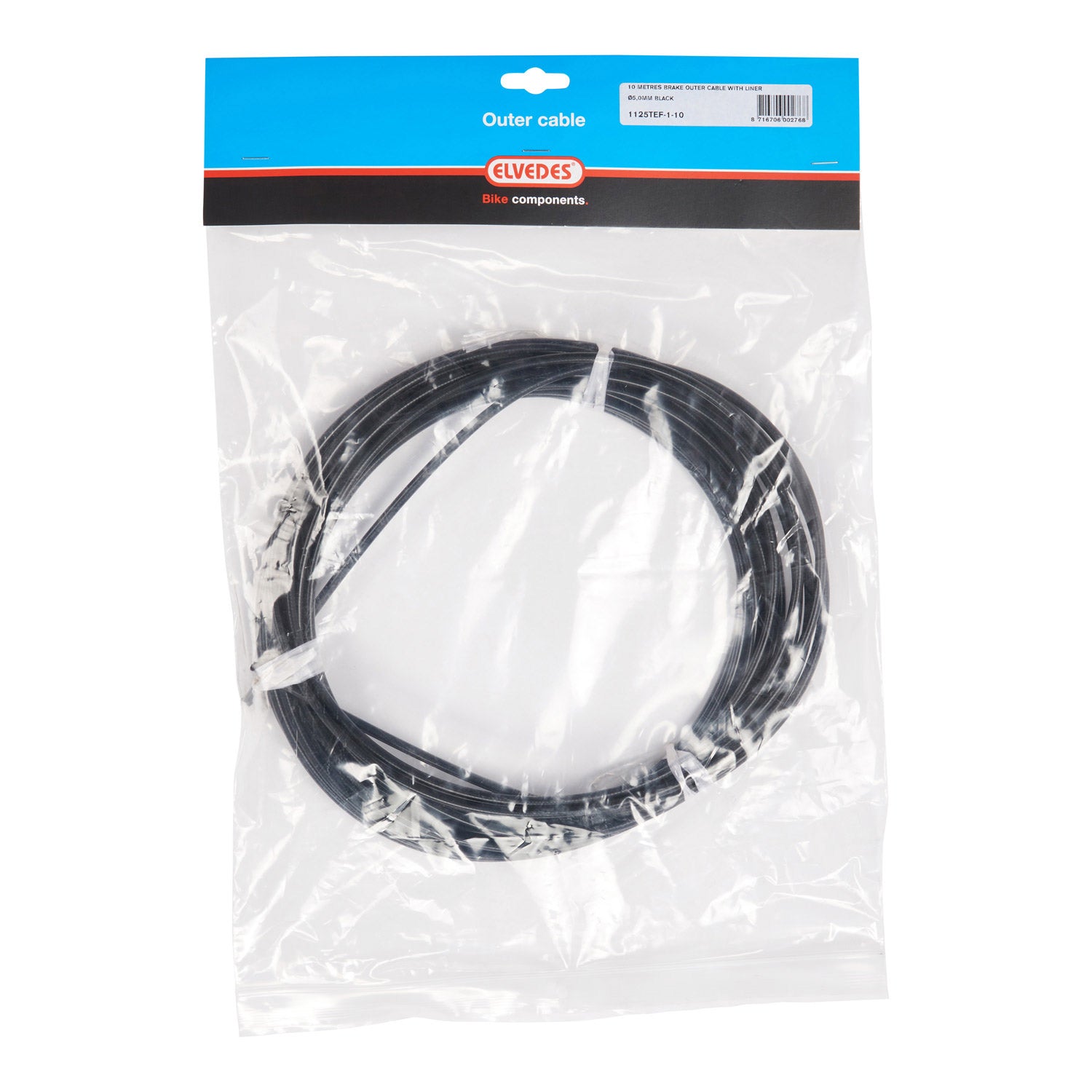 Elvedes buitenkabel 5mm(10m) teflon zwart 1125TEF-1-10