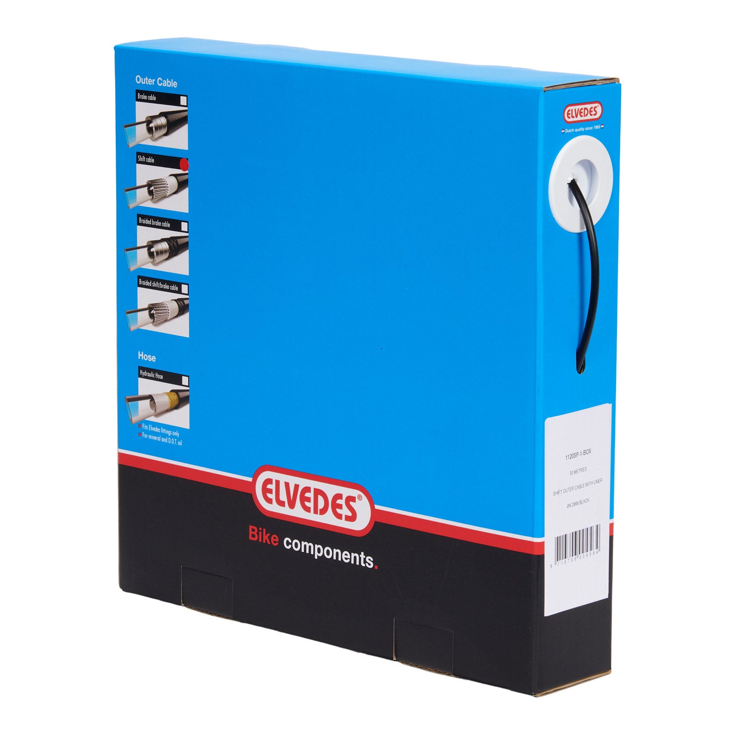 Elvedes schakel buitenkabel ø4,2mm zwart (30m)