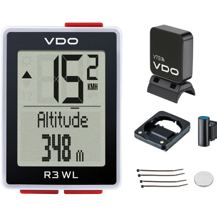 VDO Computer R3 WL STS sans fil, altitude, fréquence de pédalage.