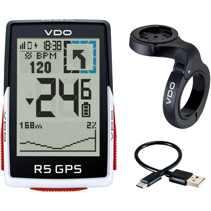 VDO Computer R5 GPS GPS, support potence, USB