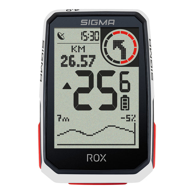 Sigma fietscomputer Rox 4.0 GPS HR top mount set wit