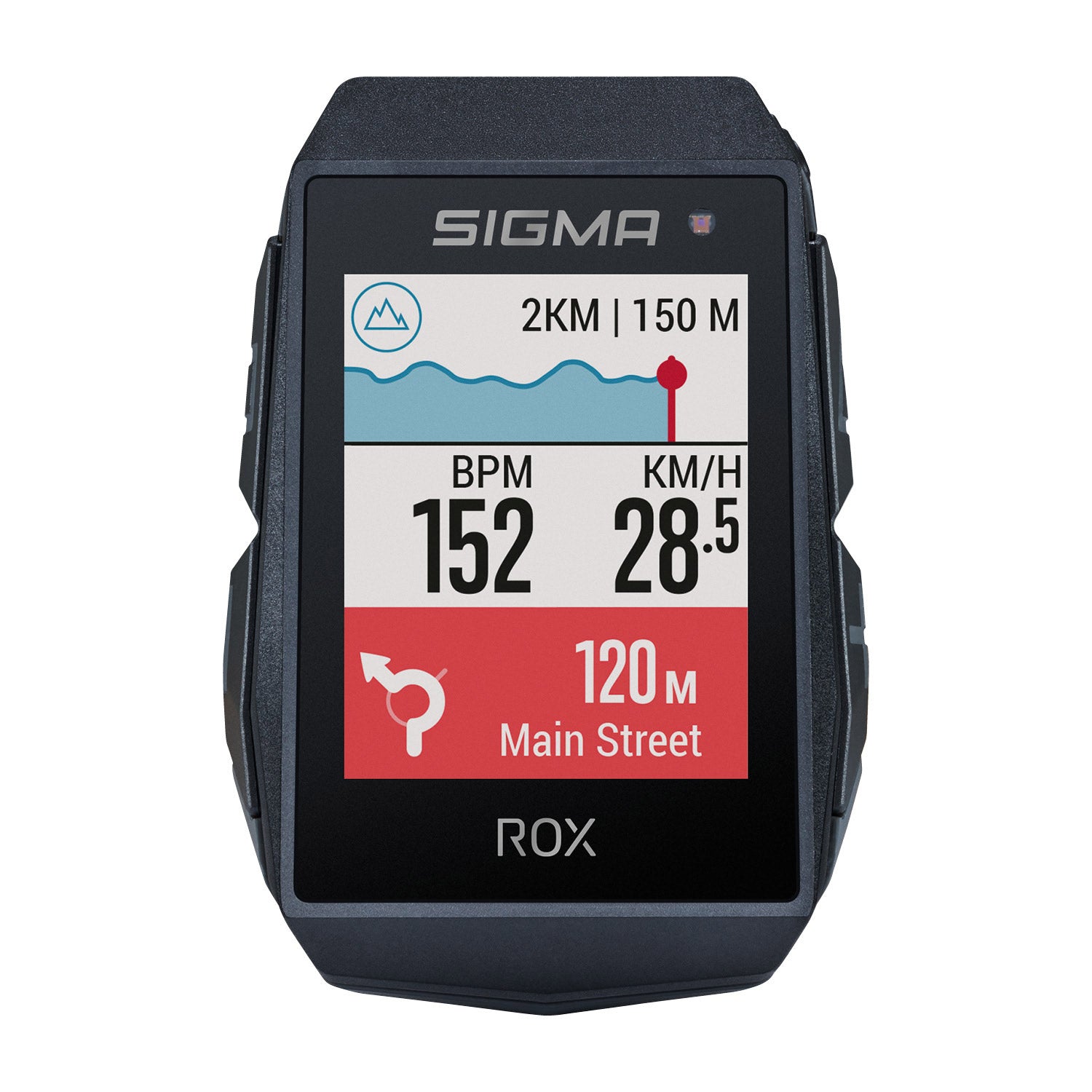Sigma fietscomputer Rox 11.1 Evo GPS HR top mount set zwart