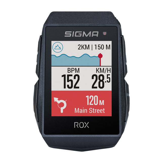 Sigma fietscomputer Rox 11.1 Evo GPS HR top mount set zwart