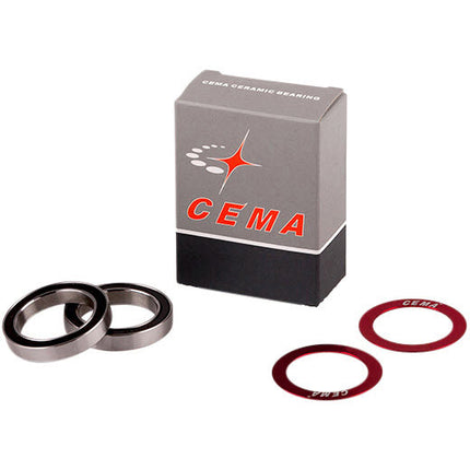 Kit de roulements CEMA pour boîtier de pédalier de 30 mm en acier inoxydable rouge
