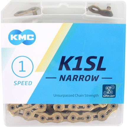 KMC ketting 1/2-3/32 100  K1SL Narrow Ti-N Gold