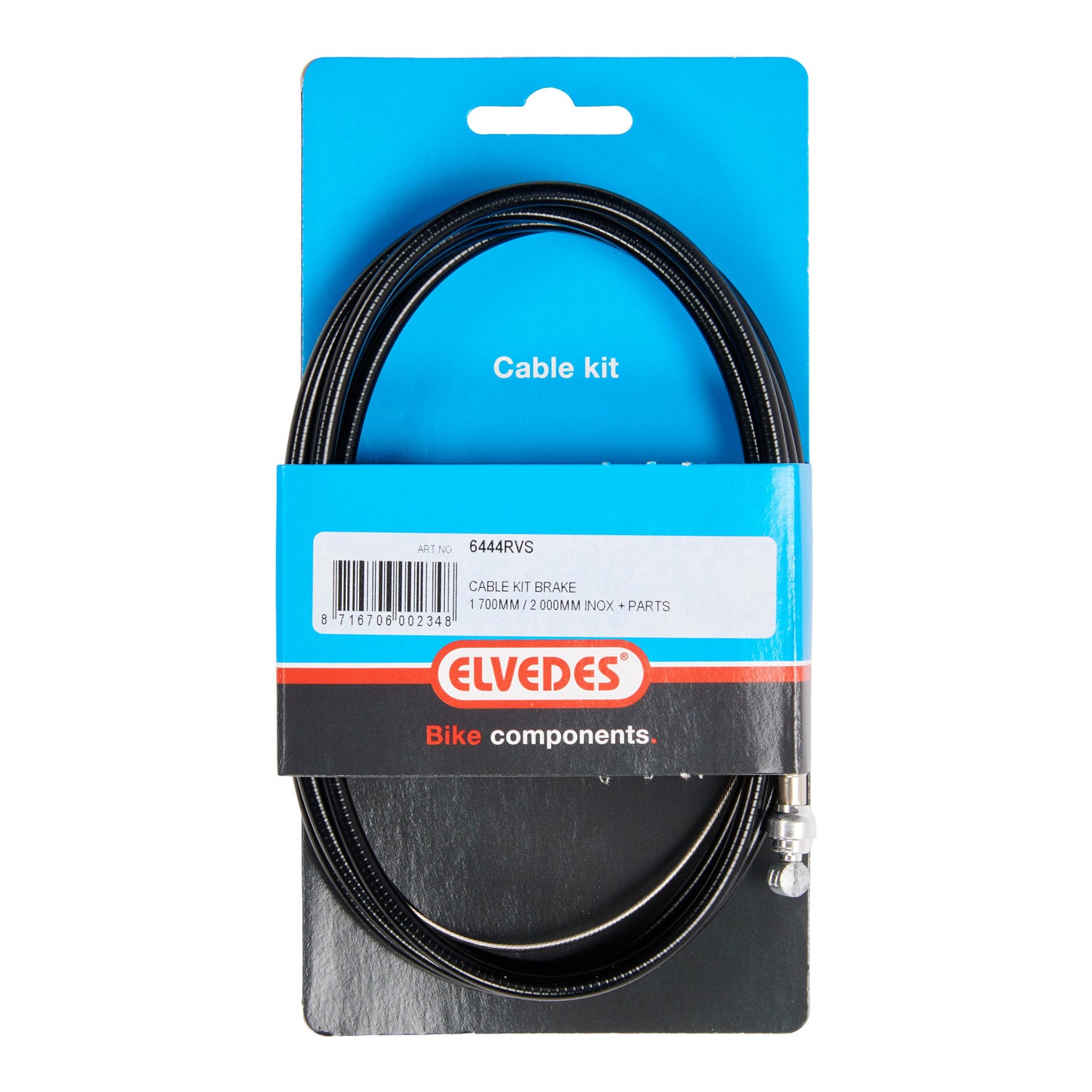 Elvedes achterremkabel Weinman RVS compleet 6444RVS