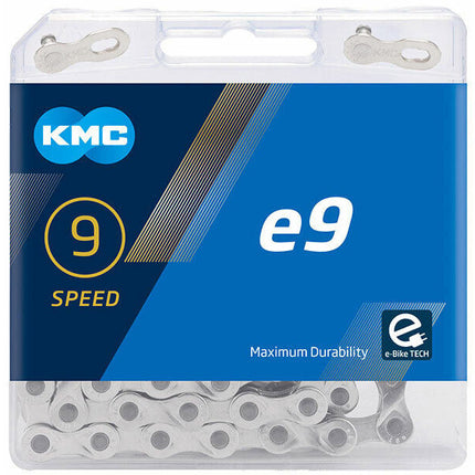 Chaîne KMC e9 9v ½-11/128 122L Vélo électrique argent