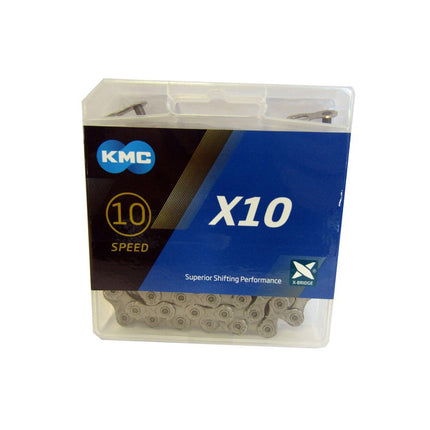 KMC ketting X10 10v ½-11/128 114L grijs