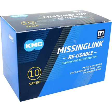 Maillon rapide KMC MissingLink 10R EPT argent 5.88mm 10v p/40