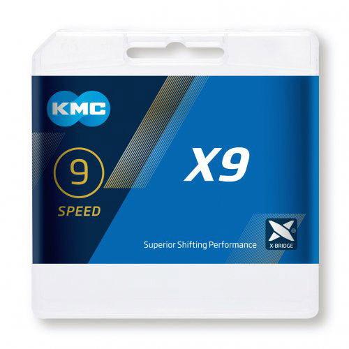 KMC ketting 1/2-11/128 114 9V X9 zilver-grijs