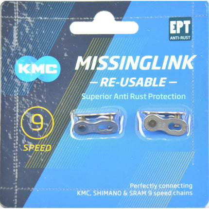 KMC maillon rapide 9R EPT 9v 6,60mm argent (2pcs)