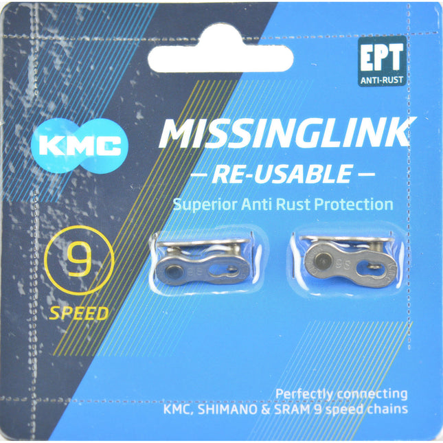 KMC sluitschakel 9R EPT 9v 6,60mm zilver (2st)