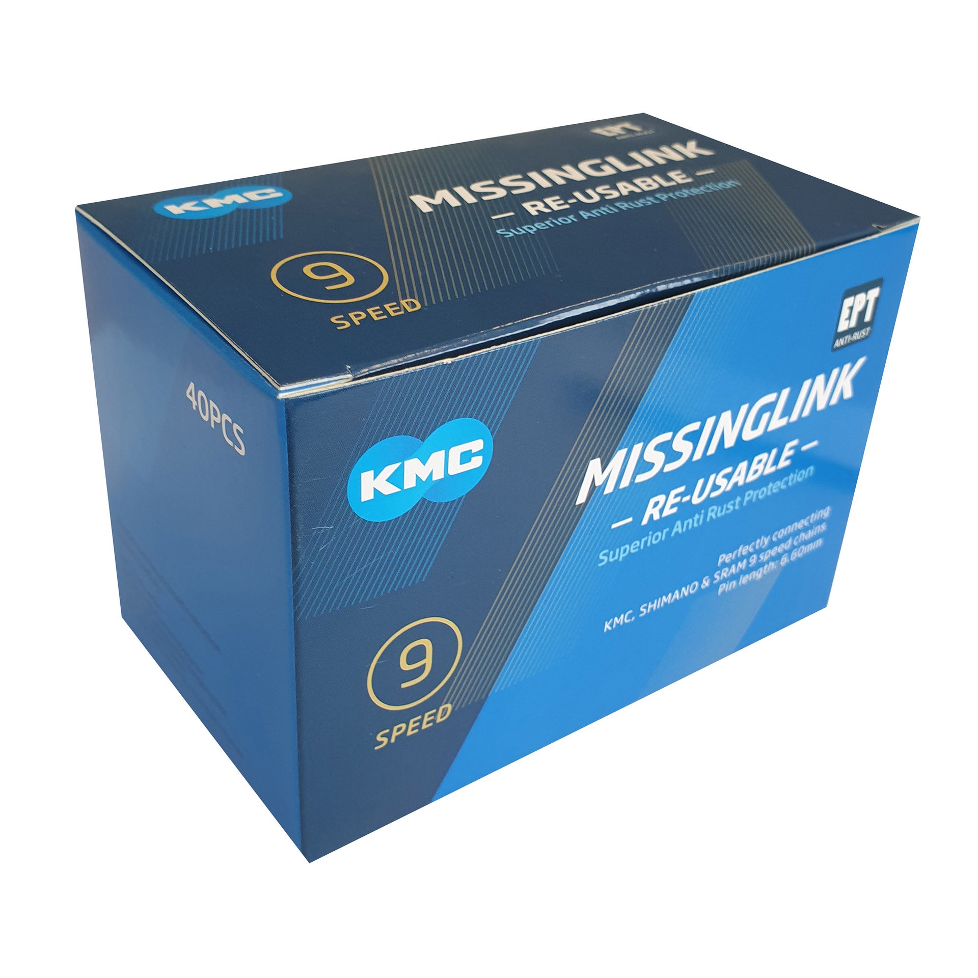 KMC sluitschakel MissingLink 9R EPT 6.60mm 9v zilver (40st)