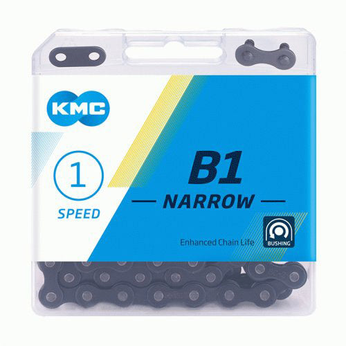 KMC ketting B1 1v ½-3/32 112L narrow zwart