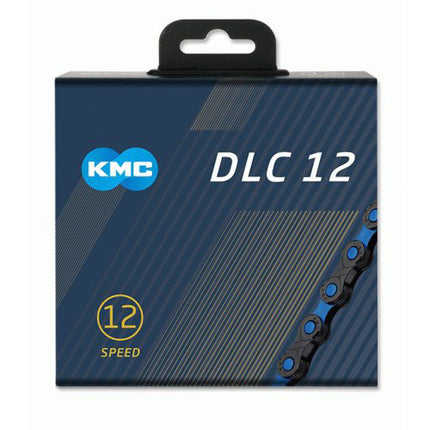 Chaîne KMC 1/2x11/128 126 maillons DLC 12 noir/bleu 12v