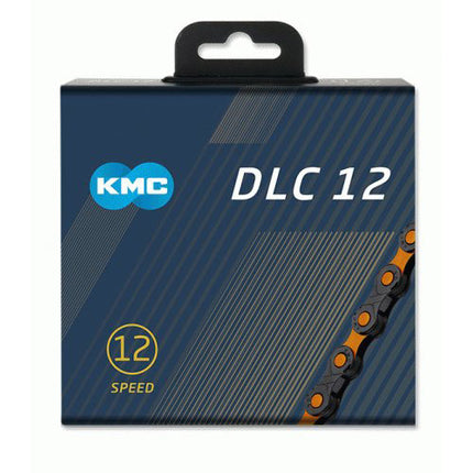 Chaîne KMC 1/2x11/128 126 maillons DLC 12 noire/orange 12v