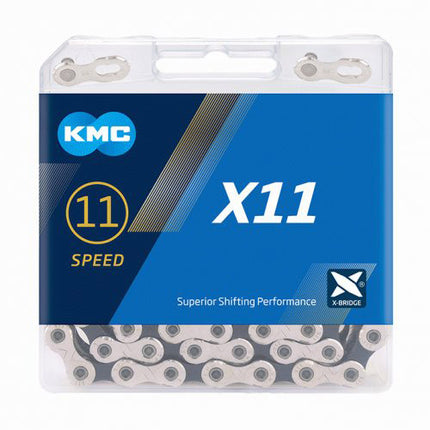 KMC ketting X11 1/2x11/128" 114L 11v zilver/zwart