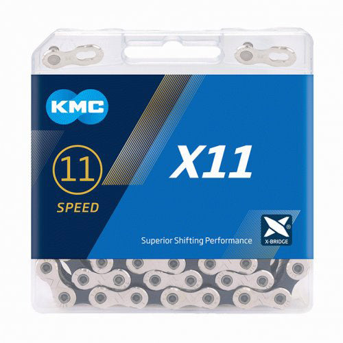 KMC ketting X11 1/2x11/128" 114L 11v zilver/zwart