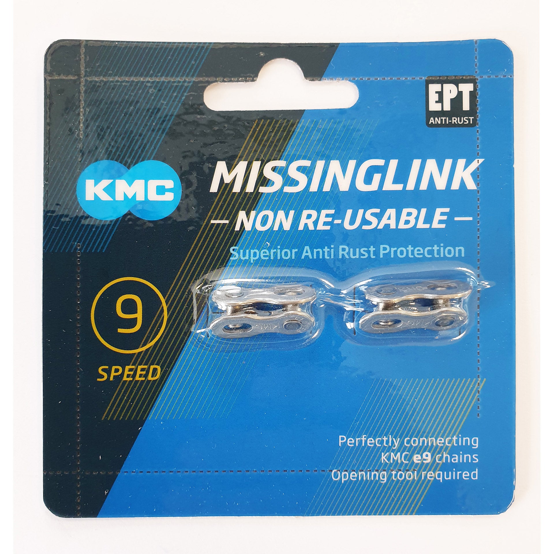 KMC sluitschakel 9NR EPT 9v ½-11/128" 6,6mm zilver (2st)