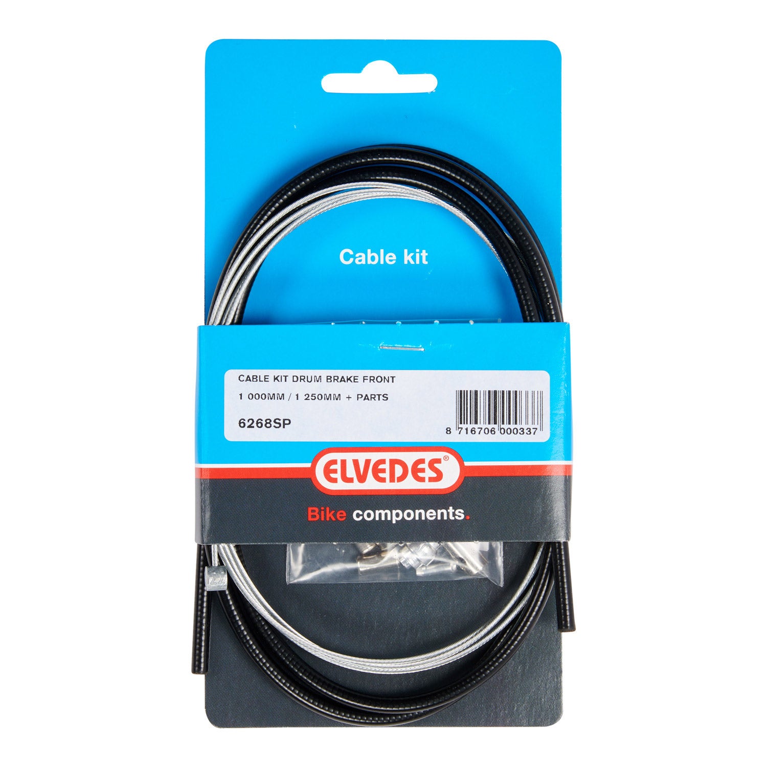 Elvedes trommelrem kabelkit voor zwart verzinkt 6268SP