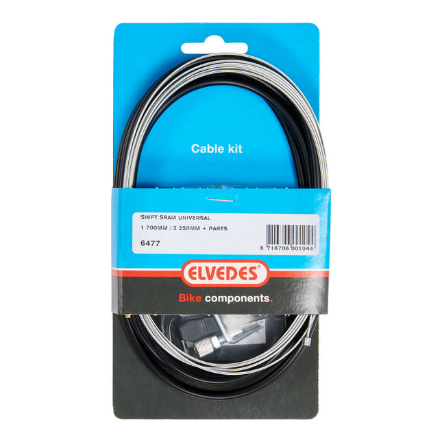 Elvedes schakelkabelkit cmpl. SRAM univ. verzinkt zwart 6477
