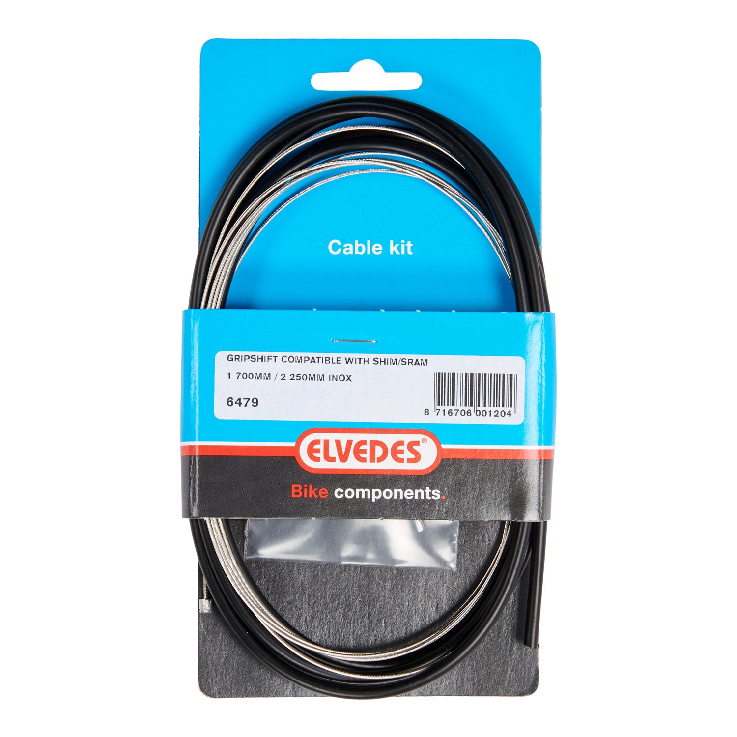 Elvedes schakelkabelkit cmpl. Nexus 4/7/8 RVS zwart 06479
