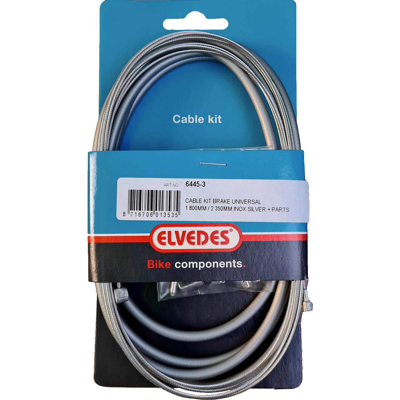 Elvedes remkabelkit universeel RVS 1800/2350mm zilver 6445-3