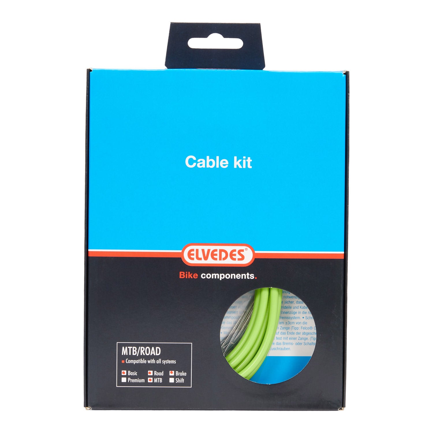 Elvedes remkabelkit ATB/race universeel groen 2015015