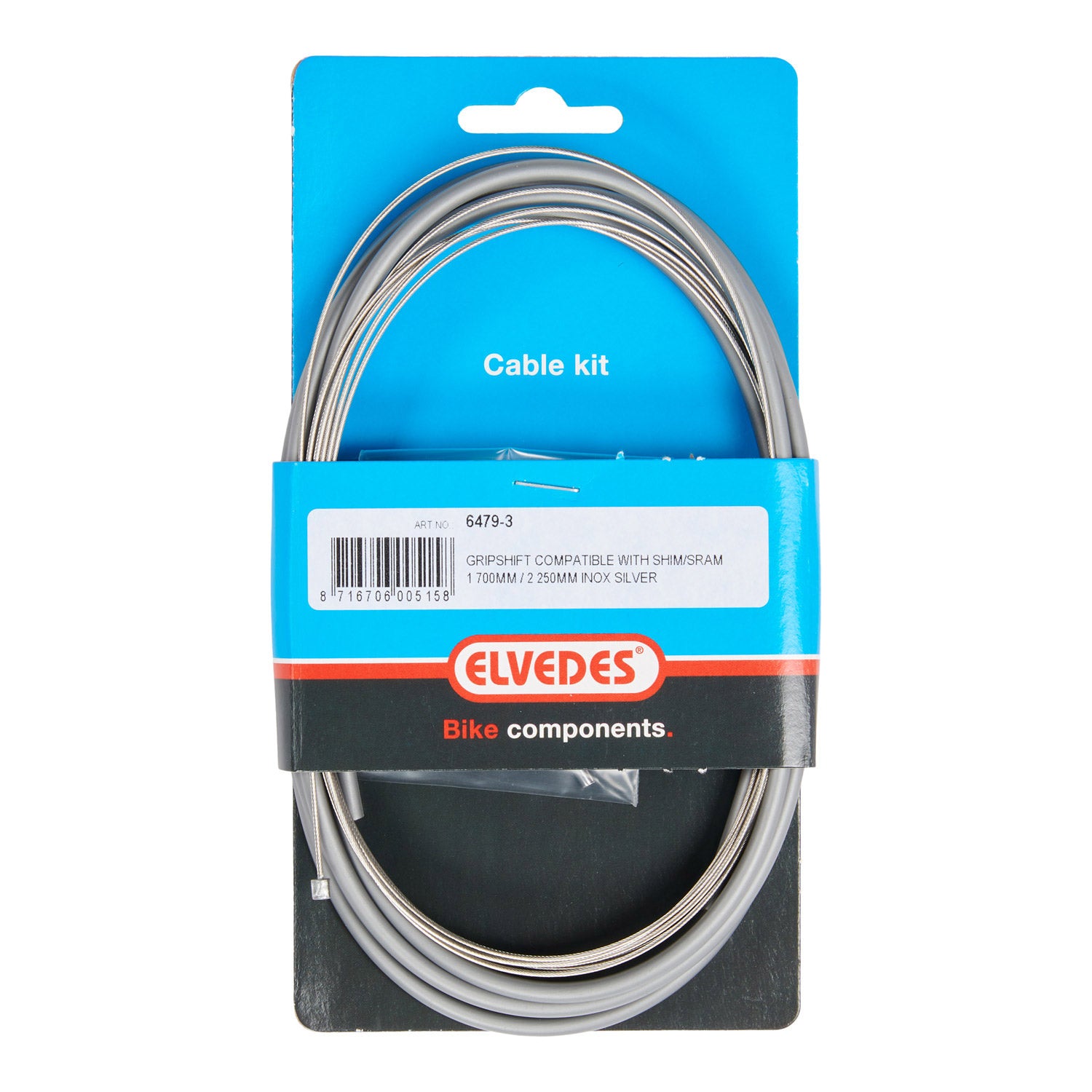 Elvedes kabelkit Nexus 3 1700mm/2250mm RVS (per stuk)