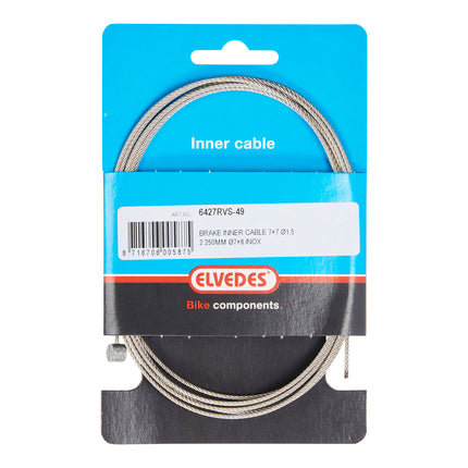 Elvedes rem binnenkabel 2250mm T-nippel 6427RVS-49