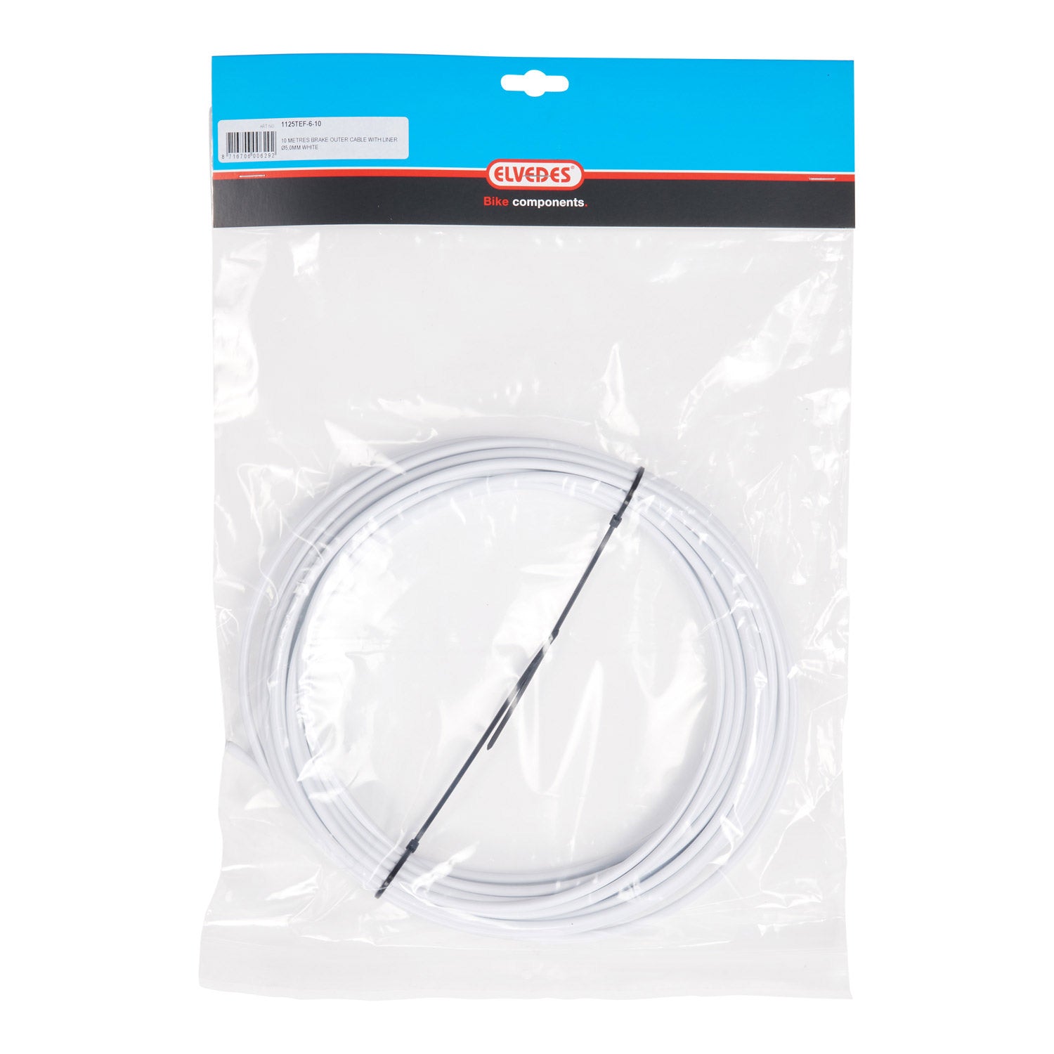Elvedes rem buitenkabel 5mm (10m) wit liner 1125TEF-6-10