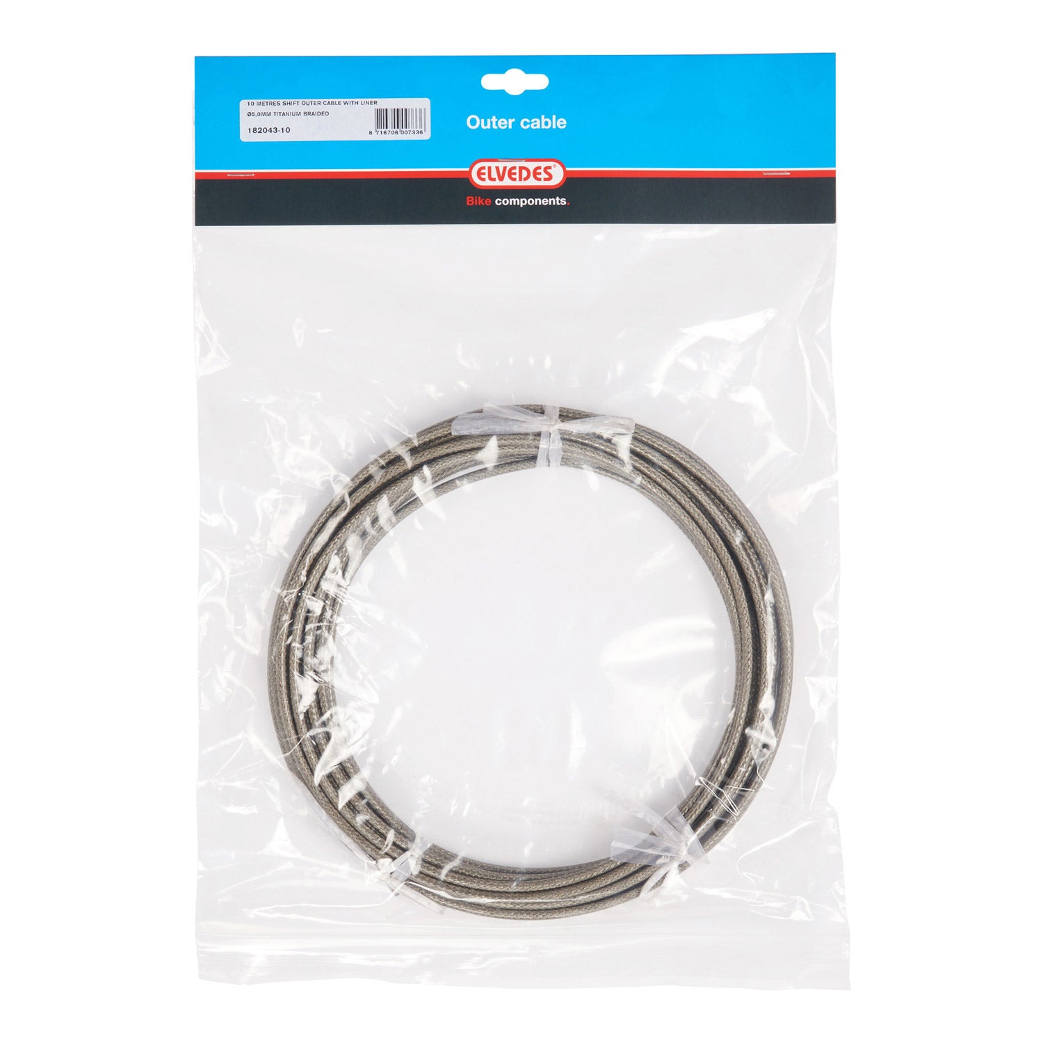 Elvedes schakel buitenk 5mm (10m) gevlocht.liner 182043-10