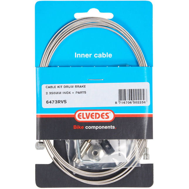 Elvedes binnenkabel trommelrem 2350mm RVS met onderdelen