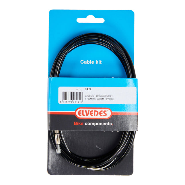 Elvedes rem-/koppelingskabel 2m V-nippel verzinkt zw. 6439