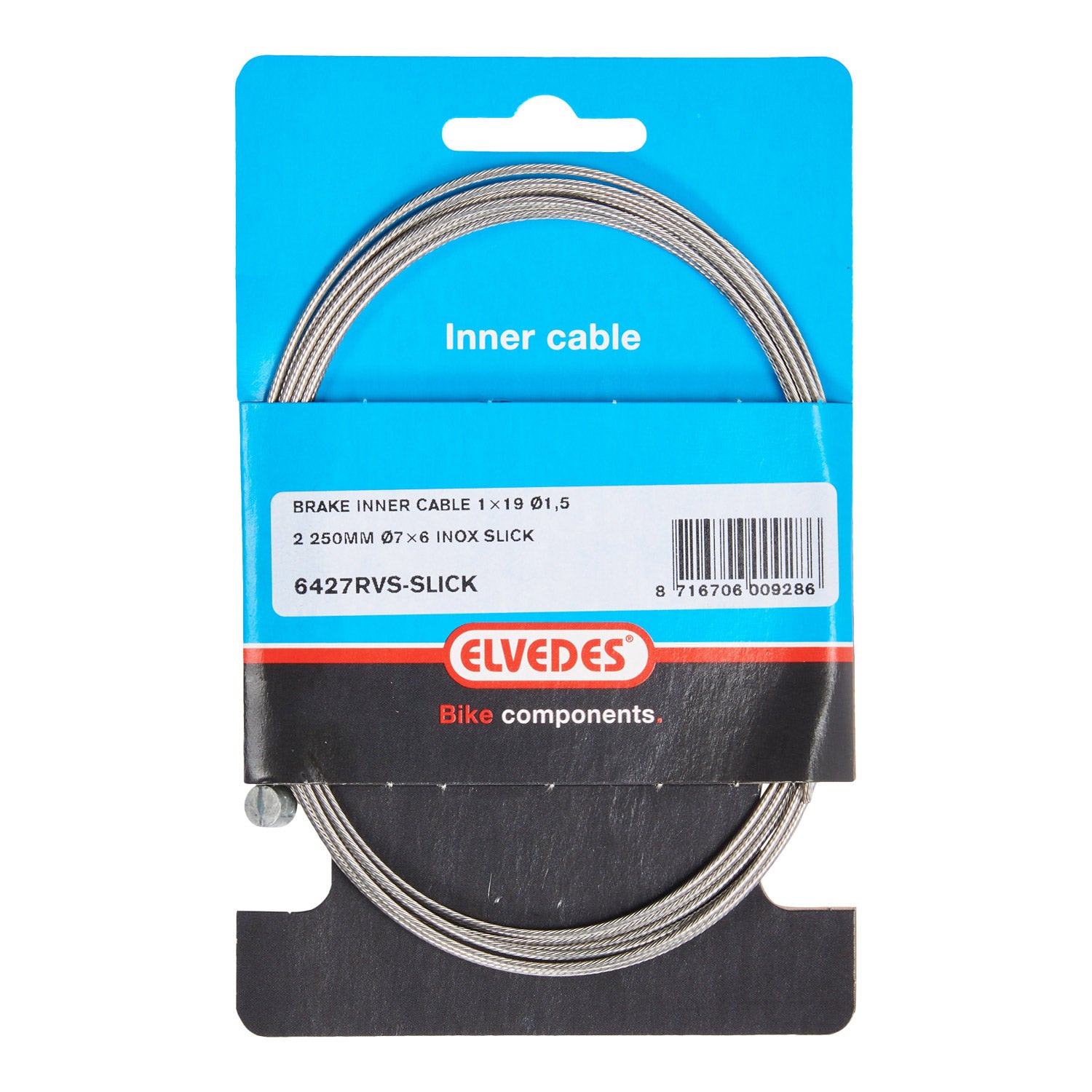 Elvedes rem binnenkabel 2250mm T-nippel 6427RVS-SLICK