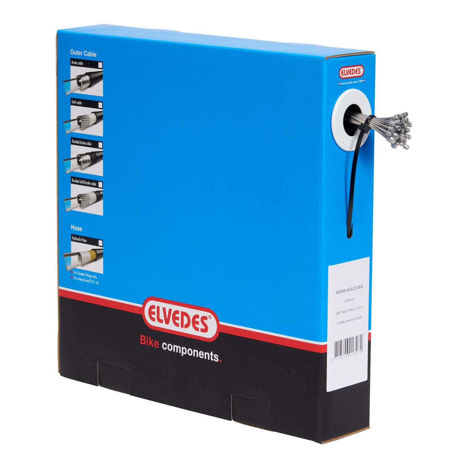 Elvedes schakel binnenkabel 2250mm 7x7 rvs slick (50st)