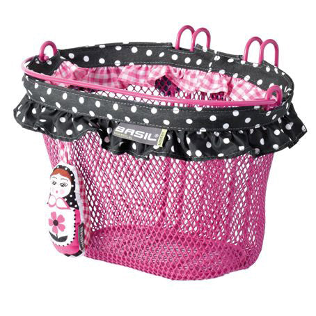 Basil kindermand Baboushka 12"-20" met haken roze