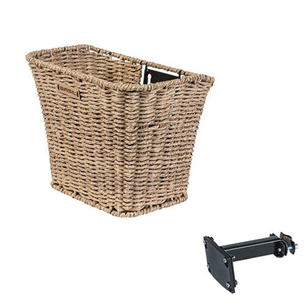Panier avant Basil RL pour vélo, support de potence fixe, marron clair