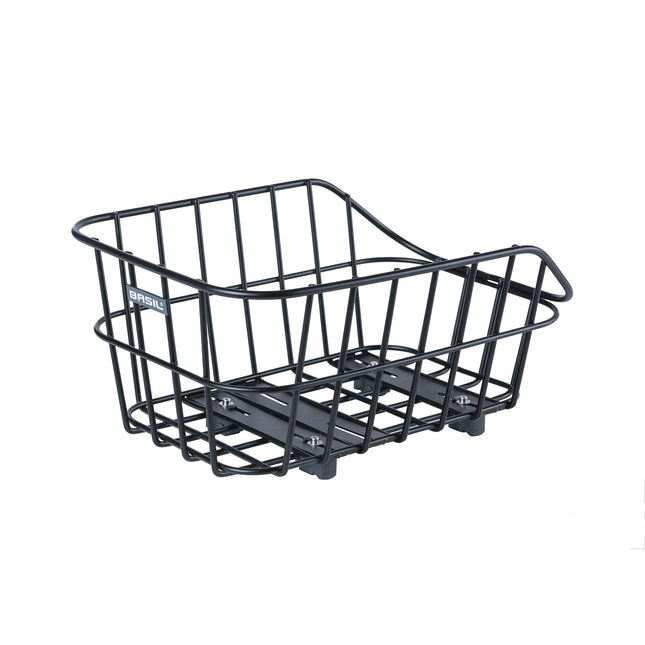 Basil mand Cento alu WSL achtermand 22L zwart 11277